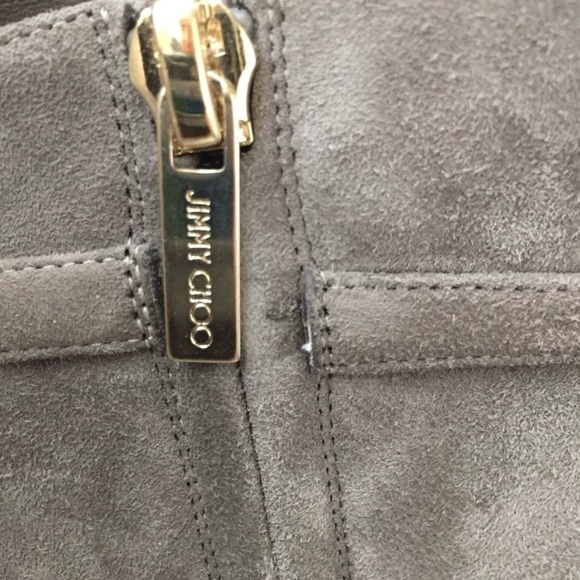 Auth Jimmy Choo Kassidy Suede Booties Bow Pointed Toe Ankle Boots Stilettos 39.5 - Picture 9 of 16